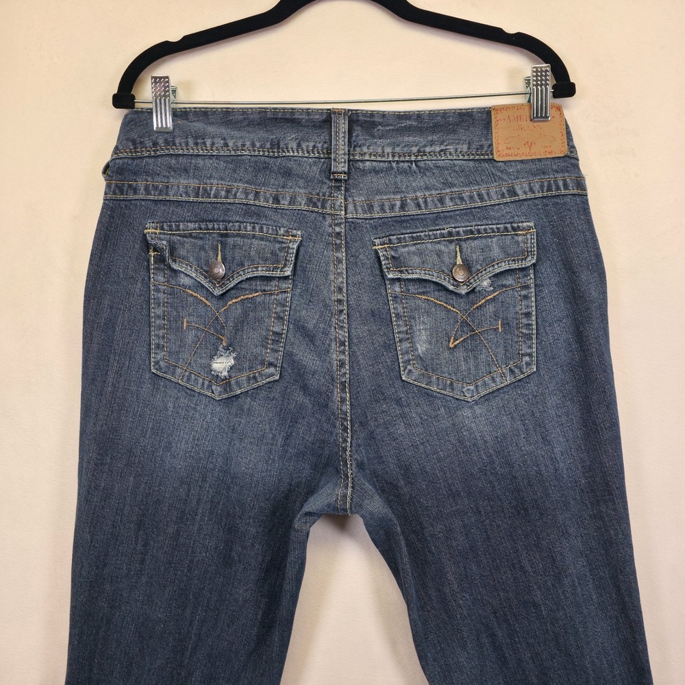 Amethyst‎ Jeans Womens 16 Distressed Y2K Low Rise Flared Denim Bootcut - Picture 11 of 14